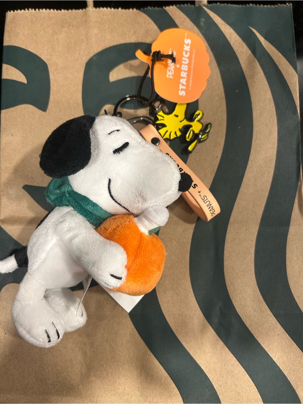 Starbucks Peanuts Snoopy Plush Purse Charm